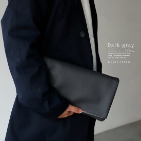 クラッチバッグ メンズ 本革 結婚式 2way リアルレザー シュリンクレザー 二つ折り カジュアル ビジネスバッグ 使いやすい 長財布収納 斜めがけ 革バック 大容量 ファスナー付き クラッチバック vinb-20c50n 【aroco/アロコ】 秋冬 秋バッグ クリスマス プレゼント