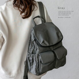 【10ポケット】リュック 小さめ レディース 軽量 b5 収納 大容量 高密度 ナイロン ミニリュック リュックサック フラップ おしゃれ 軽い 通勤 通学 可愛い 背面ファスナー マザーズバッグ ママバッグ vnsb-726z 【aroco/アロコ】 春夏 春バッグ