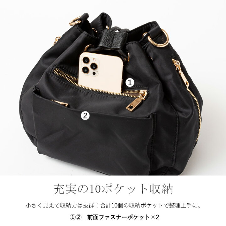 楽天市場】【10ポケット】ショルダーバッグ レディース 斜め掛け 軽い