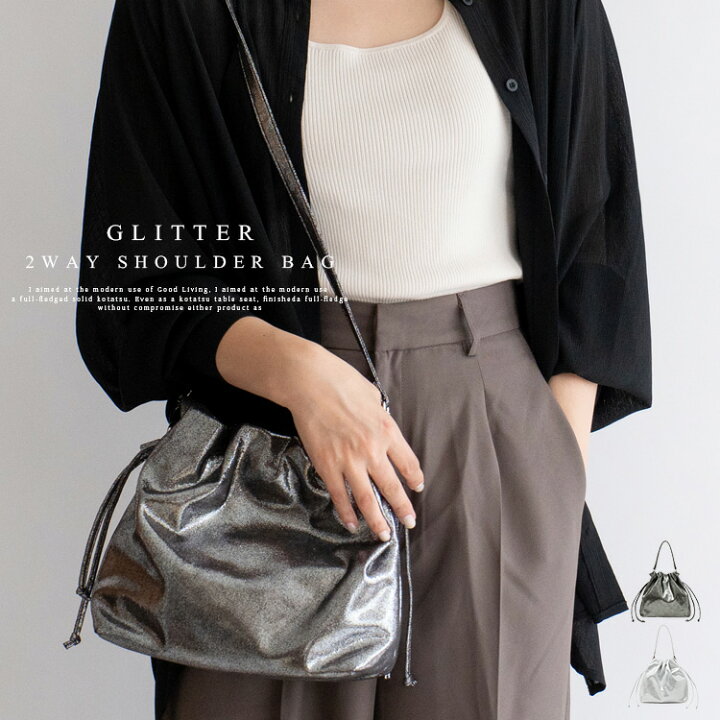 楽天市場】巾着バッグ レディース 軽量 ショルダーバッグ トレンド  