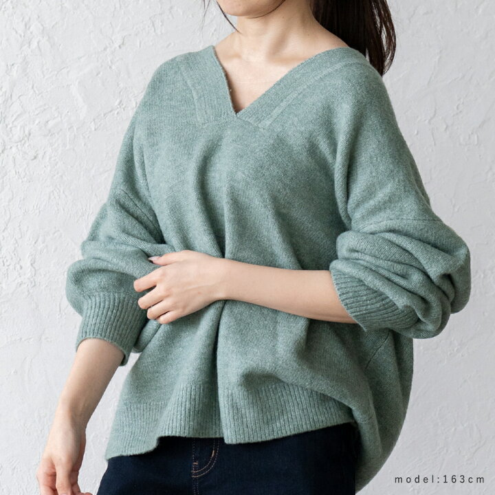 楽天市場】Vネックニット トップス レディース プルオーバー 大人  