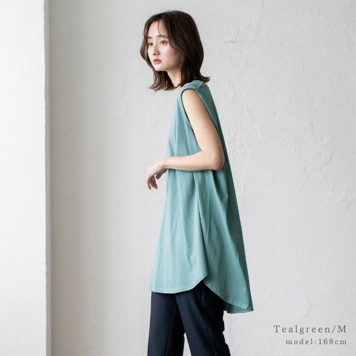 楽天市場】チュニック丈 Tシャツ トップス タンクトップ レディース