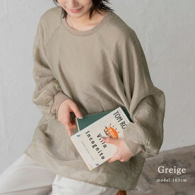 【在庫限り｜71%OFF★〜6/11 01:59】オーガンジー トップス レイヤード 長袖 レディース ロングtシャツ おしゃれ シアートップス 無地 透け感 重ね着風Tシャツ クルーネック ベーシック シンプル ラグラン袖 華奢見え シアーTシャツ 【メール便】 blc-x29020