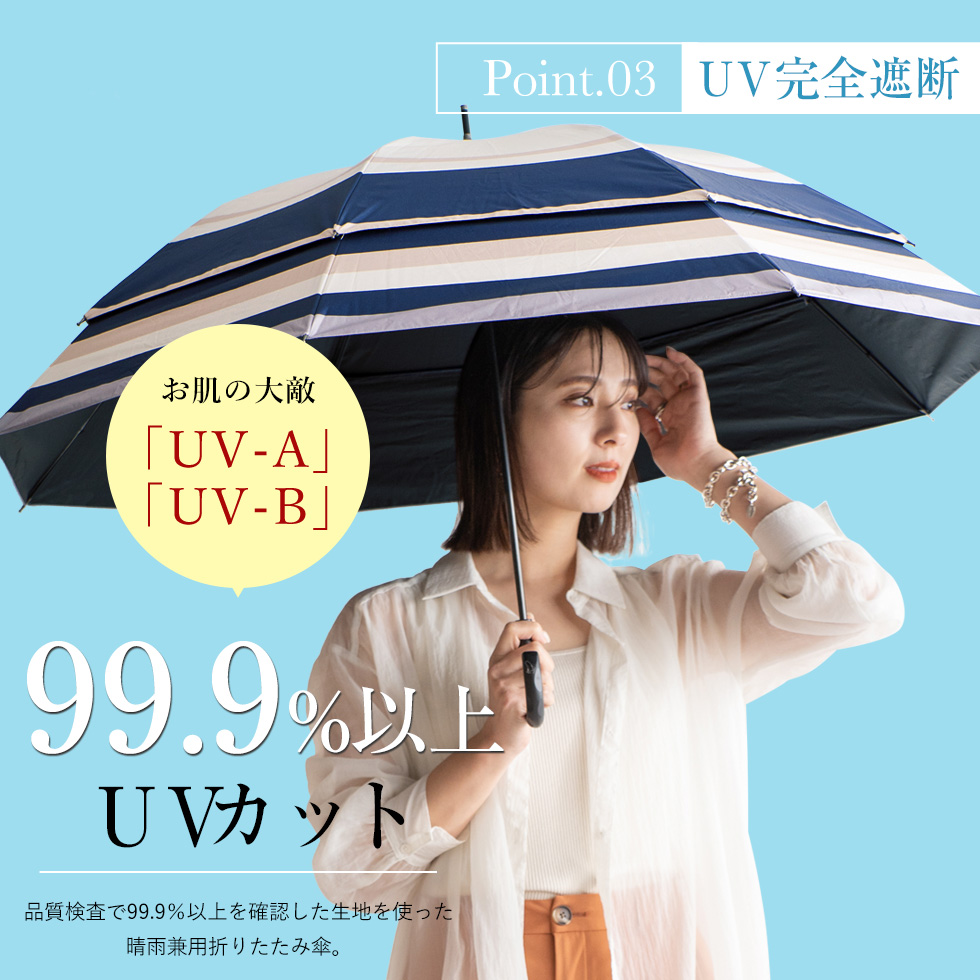 楽天市場】日傘 完全遮光 長傘 耐風傘【遮光率100%・UV遮蔽率99.9%以上