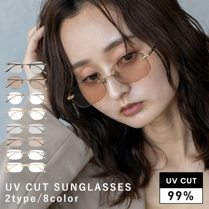 TWO POINT RIMLESS OVAL SUNGLASS(ツーポイントリムレスオーバルサングラス）GOLD × CLEAR | SPEED  ADDICT [HCPIHF] フレームレスサングラス レディース メンズ オーバルサングラス リムレス眼鏡 UV400 アイウェア
