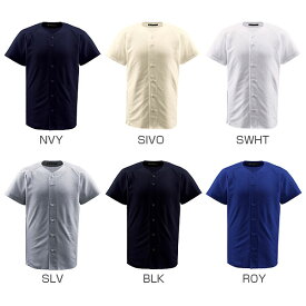 デサント メンズ レディース 半袖Tシャツ ウェア フルオープンシャツ DB-1010 ホワイト 白 ブラック 黒 ネイビー ブルー レッド 青 赤 シルバー 送料無料 DESCENTE db-1010