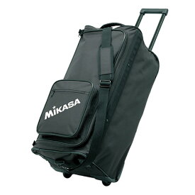中型 ミカサ メンズ レディース 遠征バッグ バッグ 鞄 キャリーバッグ キャスター付 仕切り板付 旅行 合宿 ブラック 黒 送料無料 MIKASA BA50
