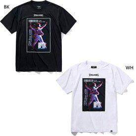 スポルディング メンズ レディース Tシャツ MTV スペースマン バスケットボールウェア トップス 半袖 ホワイト 白 ブラック 黒 送料無料 SPALDING SMT210380