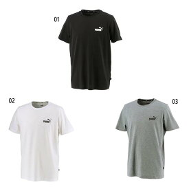 プーマ メンズ エッセンシャルズ ESS スモールロゴ Tシャツ フィットネス トレーニングウェア トップス 半袖 ホワイト 白 ブラック 黒 グレー 灰色 送料無料 PUMA 589041