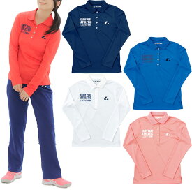 ルーセント レディース 長袖ポロシャツ テニス バドミントンウェア トップス 吸汗速乾 スポーツ 練習着 ホワイト 白 ネイビー ブルー レッド 青 赤 ピンク 送料無料 LUCENT XLP4920 XLP4921 XLP4923 XLP4926 XLP4927