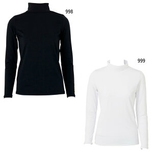 ラウドマウス レディース 裏起毛インナーシャツ ゴルフウェア トップス アンダーウェア スポーツインナー 長袖 モックネック タートルネック ホワイト 白 ブラック 黒 送料無料 LOUDMOUTH 771965