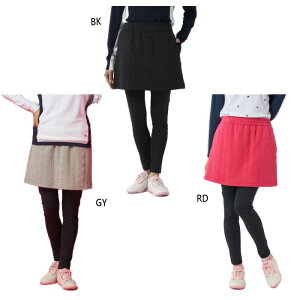 マリクレール レディース 保温 レギスカ ストレッチ ゴルフウェア ボトムス スカート 防寒 ブラック 黒 グレー レッド 赤 灰色 送料無料 marie claire 732301