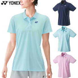 ヨネックス レディース ゲームシャツ テニス バドミントンウェア トップス 半袖 ポロシャツ ネイビー ブルー 青 ピンク 送料無料 YONEX 20726