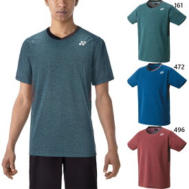 ヨネックス メンズ レディース ユニゲームシャツ(フィットスタイル) テニス バドミントンウェア トップス 半袖Tシャツ ネイビー ブルー レッド 青 赤 送料無料 YONEX 10527