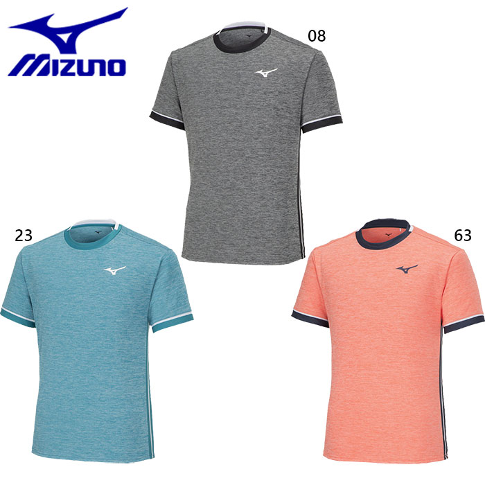 ミズノ メンズ レディース ゲームシャツ テニス バドミントンウェア トップス 半袖 吸汗速乾 送料無料 Mizuno 72MAA004