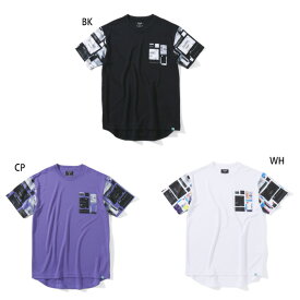 スポルディング メンズ レディース デジタルコラージュポケット バスケットボールウェア トップス 半袖Tシャツ ホワイト 白 ブラック 黒 送料無料 SPALDING SMT23011