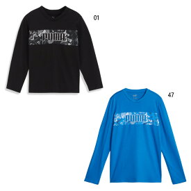 プーマ ジュニア キッズ アクティブスポーツ ロングスリーブ ACTIVE SPORTS LS Tシャツ 長袖Tシャツ トップス フィットネス トレーニングウェア ブラック 黒 ブルー 青 送料無料 PUMA 678536