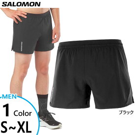 サロモン メンズ クロス ショーツ CROSS 5 SHORTS M ジョギング マラソン ランニングウェア ボトムス トレイルランニング ショートパンツ ブラック 黒 送料無料 Salomon LC1871400