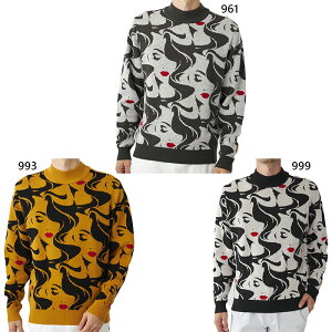 ラウドマウス メンズ モックネックセーター モナ Mona ゴルフウェア トップス ホワイト 白 グレー イエロー 灰色 黄色 送料無料 LOUDMOUTH 773701