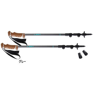 キャラバン レディース レキ LEKI ラサ 登山用品 トレッキングポール ストック アウトドア グレー 灰色 送料無料 CARAVAN 1300489