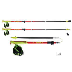 キャラバン メンズ レディース レキ LEKI ウルトラトレイル FX Jr カーボン 登山用品 トレイルランニング トレラン ポール ストック アウトドア レッド 赤 送料無料 CARAVAN 1300495