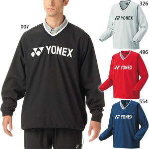 ヨネックス メンズ レディース ユニ裏地付Vブレーカー テニス バドミントンウェア トップス 長袖 UVカット ブラック 黒 グレー ネイビー レッド 赤 灰色 送料無料 YONEX 32038