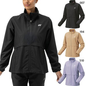 ヨネックス レディース ウォームアップシャツ テニス バドミントンウェア トップス 長袖 ブラック 黒 ベージュ パープル 紫 送料無料 YONEX 57085