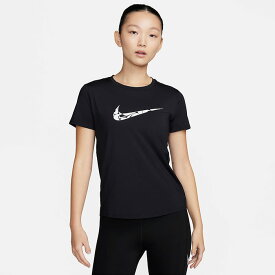 ナイキ レディース ワン スウッシュ ドライフィット Dri-FIT ショートスリーブ ランニングトップ ジョギング マラソン ランニングウェア 半袖Tシャツ ブラック 黒 送料無料 NIKE FN2619 010