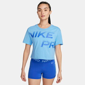 ナイキ レディース PRO グラフィック S/S Tシャツ フィットネス トレーニングウェア トップス 半袖Tシャツ ブルー 青 送料無料 NIKE FQ4986 412