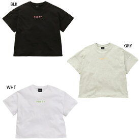 ラスティ ジュニア キッズ 半袖Tシャツ トップス 吸汗速乾 ホワイト 白 ブラック 黒 グレー 灰色 送料無料 RUSTY 962504