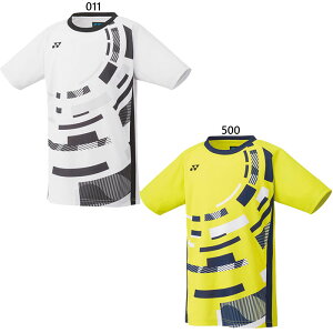 ヨネックス ジュニア キッズ ゲームシャツ テニス バドミントンウェア トップス 半袖 ホワイト 白 イエロー 黄色 送料無料 YONEX 10579J