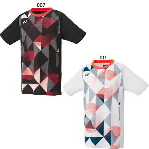 ヨネックス ジュニア キッズ ゲームシャツ テニス バドミントンウェア トップス 半袖 ホワイト 白 ブラック 黒 送料無料 YONEX 10576J