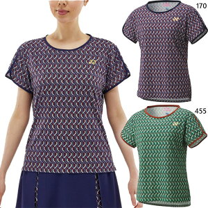 ヨネックス レディース ゲームシャツ テニス バドミントンウェア トップス 半袖 UVカット 吸汗速乾 ネイビー グリーン 緑 送料無料 YONEX 20803