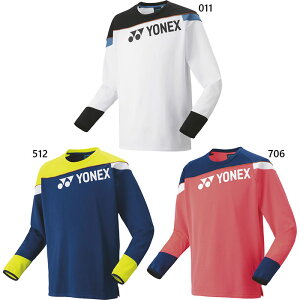ヨネックス ジュニア キッズ ライトトレーナー テニス バドミントンウェア トップス 長袖 防寒 保温 ホワイト 白 ネイビー ピンク 送料無料 YONEX 31055J