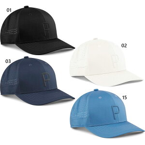 プーマゴルフ メンズ ゴルフ テック P スナップバックキャップ ゴルフ用品 帽子 ホワイト 白 ブラック 黒 ネイビー ブルー 青 送料無料 Puma Golf 024423