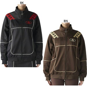カッパ レディース オーセンティック AUTHENTIC トラックジャケット ジャージ トップス フィットネス トレーニングウェア アウター 長袖 カジュアル ブラック 黒 ブラウン 茶色 送料無料 Kappa 24