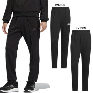 アディダス メンズ スリーストライプス スリムフィット ダブルニット オープンヘム トラックパンツ ジャージ ロングパンツ ズボン トレーニングウェア ブラック 黒 送料無料 adidas JZR03