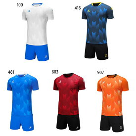 上下セット ケルメ ジュニア キッズ ウェイブフットボールシャツ パンツセット サッカーウェア フットサルウェア トップス 半袖 ホワイト 白 ネイビー ブルー レッド 青 赤 オレンジ 送料無料 KELME 8251ZB3003