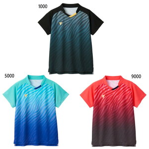 ビクタス メンズ レディース ジュニア V-GS501 ゲームシャツ 卓球ウェア トップス 吸汗速乾 半袖 ブラック 黒 ブルー レッド 青 赤 送料無料 VICTAS 512501