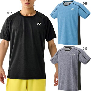 ヨネックス メンズ レディース ユニゲームシャツ フィットスタイル テニス バドミントンウェア トップス 半袖 吸汗速乾 UVカット ブラック 黒 ネイビー ブルー 青 送料無料 YONEX 10670