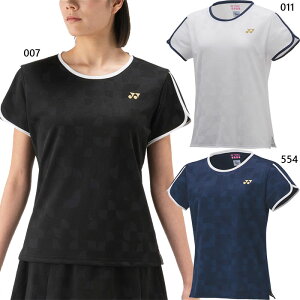 ヨネックス レディース ゲームシャツ テニス バドミントンウェア トップス 半袖 吸汗速乾 ホワイト 白 ブラック 黒 ネイビー 送料無料 YONEX 20899