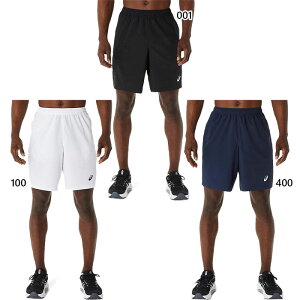 アシックス メンズ 9インチショーツ テニス バドミントンウェア ボトムス 吸汗速乾 ホワイト 白 ブラック 黒 ネイビー 送料無料 asics 2041A343