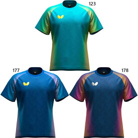 バタフライ メンズ レディース ジェノーラ・Tシャツ 卓球ウェア トップス 半袖 吸水速乾 ネイビー ブルー 青 送料無料 Butterfly 47240
