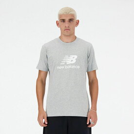 全6色 ニューバランス メンズ Stacked Logo ショートスリーブTシャツ 半袖Tシャツ トップス カジュアルウェア トレーニング ホワイト 白 ブラック 黒 グレー ネイビー ブルー 青 灰色 送料無料 New Balance MT41502
