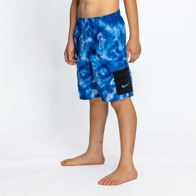 ナイキ ジュニア キッズ ボーイズ タイダイカモプリント7 ボレーショーツ スイムウエア スイミング 水泳 ボーイズ水着 グレー ブルー 青 灰色 送料無料 NIKE NESSF794