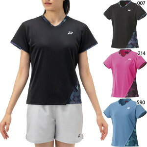 ヨネックス レディース ゲームシャツ テニス バドミントンウェア トップス 半袖 吸汗速乾 UVカット ブラック 黒 ブルー 青 ピンク 送料無料 YONEX 20894