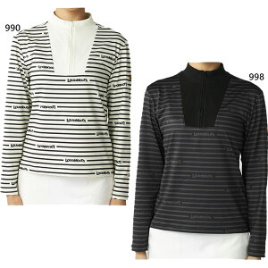 ラウドマウス レディース エコ ECO裏起毛 ハイネックシャツ ゴルフウェア トップス 長袖 ホワイト 白 ブラック 黒 送料無料 LOUDMOUTH 774551