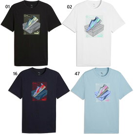 プーマ メンズ グラフィック GRAPHIC スニーカー Tシャツ 半袖Tシャツ トップス カジュアルウェア ホワイト 白 ブラック 黒 ネイビー 送料無料 PUMA 694087