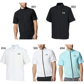 アンダーアーマー メンズ UAフレッシュウーブン フルジップ ショートスリーブ Tシャツ フィットネス トレーニングウェア トップス 半袖 ホワイト 白 ブラック 黒 グレー 灰色 送料無料 UNDER ARMOUR 6001546