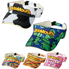 ラウドマウス メンズ レディース 柄サンバイザー ゴルフ用品 帽子 ピンク 送料無料 LOUDMOUTH 866903
